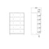 May Chest of 5 Drawers in White